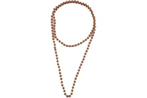 Mytoptrendz® Plain Bead Necklace Single Strand Long Rope Wrap Around Girls Women Fashion Accessories