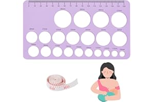 LAJUP Set di righelli per capezzoli, strumento di misurazione della flangia per capezzoli, righello per capezzoli per la determinazione della dimensione della flangia con metro a nastro morbido