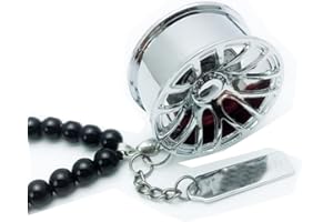 iSpchen Auto Rückspiegel Anhänger Innenspiegel Radnabe Anhänger hängender Ornament Auto Zubehör Innenraum Auto spiegel anhänger Home Wandbehang Dekoration Anhänger Ornamente,Silber