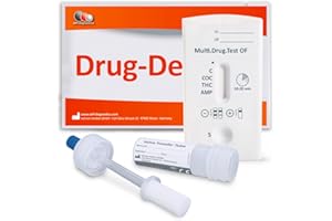 self-diagnostics test de drogas Saliva Multi 3-1 kit de test rápido de drogas para la detección de cocaína cannabis anfetamina - Prueba Rápida para Cannabis THC, Cocaína, Anfetaminas