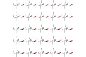 PEALOVCOM 25 PCS Crochet Panneau Perforé 25mm en Acier Inoxydable Crochet Présentoir Magasin Crochet Panneau Outil pour Suspension de Marchandise