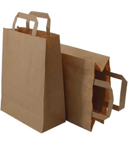 Papierflachbeutel 14x22 Cm – 100 Stück, Unbedruckt, Aus Kraftpapier, Lebensmittelecht
