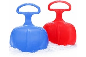 TK GRUPPE TIMO KLINGLER Sportyfits® Lot de 2 luges Bob bleues et rouges - Pour enfants - Pour porutscher et faire de la luge