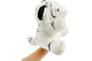 Generic Kaplan El Kuklası Peluş Oyuncak Çocuklar Için Gerçekçi Yaban Hayatı Oyuncak Sarılabilir Kukla Tiyatrosu Ve Ve Anaokul