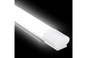 ‎IEGLED IEGLED LED Feuchtraumleuchte 58CM, Deckenleuchte LED Röhre 20W 2200LM,IP65 LED Kellerleuchte,Wasserfest Feuchtraumlampe Wannenleuchte für Keller Werkstatt Garage Küche Bad Büro,Neutralweiß,4000K