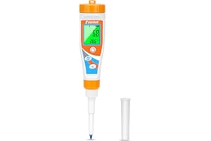 UIUZMAR pH Mètre Intelligent pour Aliments Kit de Test pH pour Levain et Pâte à Pain Testeur de pH Professionnel pH-mètre Numérique pour Piscine, Saucisses, Viande, Fromage Autres solide et Liquide