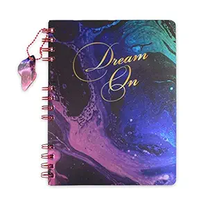 Doodle Dream on Spiral Bound Notebook Diary with Bookmark Dangler (B5, 80 GSM,160 Pages6.5 X 8.5 Inches,)