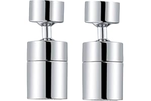 YOPOTIKA 2 pièces d'embout de robinet pivotant Extension,Filtre de robinet 360°,2 formes de sortie Convient aux robinets avec filetage mâle M22 ou filetage femelle M24 pour cuisine salle de bain