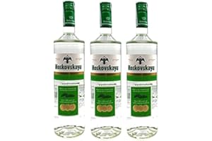 ZEUS PARTY 3 Bottiglie Vodka -MOSKOVSKAYA- 38% 1 Litro