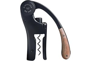 L’ATELIER DU VIN – Oeno Motion Wood & Black – Tire-Bouchon à levier - Noir