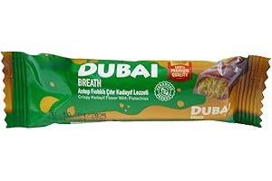 SAYY Dubai Breath Schokolade – Knuspriger Kadayıf mit Pistazien, Premium-Qualität, Handgemachte Dessert-Tafel,Halva (1stück/30gr)