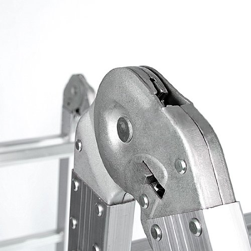 Oramics Alu Mehrzweckleiter verstellbar, Schiebeleiter, silber, 121x90x37 cm - 5