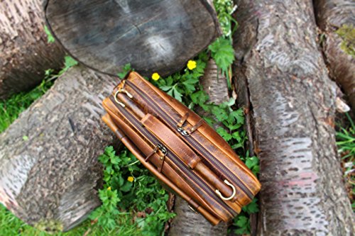 Aktentasche Mann Leder Laptoptasche Briefcase Schultertasche Arbeitstasche Bag Business Tasche Man