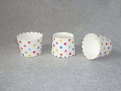 25 Regenbogen-Bunte Back- & Eis-Förmchen mit Punkten - 3