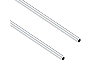 iMeistek Lot de 2 tubes ronds en aluminium 6063-8 mm de diamètre extérieur, 6 mm de diamètre intérieur x 400 mm de long - Tubes en aluminium sans couture pour modélisme DIY