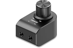 Cubilux 3.5mm Stereo Volume Controller, Headphones Volume Attenuator with Full Aluminum Alloy Case for Interference Isolation, 1/8-Inch Volume Inline Volume Control