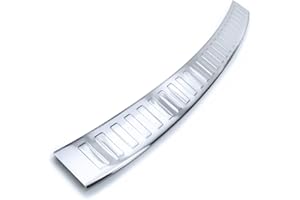 teileplus24 L657 Acero Inoxidable Parachoques protección para Peugeot 5008 2 2017- con Borde, Color:Plata cepillada