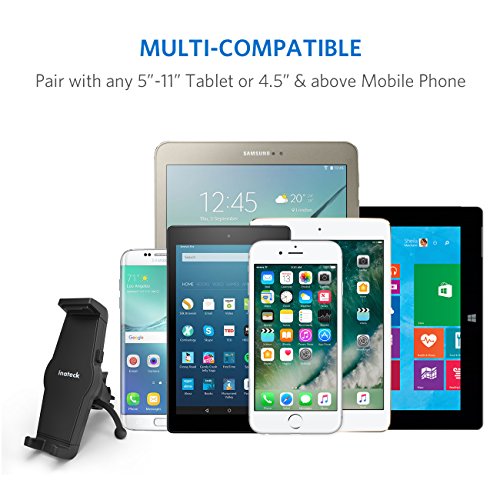 Inateck 2-in-1 Auto-Lüftungsschlitz-Halterung für Tablet und Smartphone, Autohalterung für iPad Pro 9,7/ iPad Air/ iPad Mini/ Samsung Galaxy Tab/ iPhone 7 Plus/7 und viele mehr, 360° Winkeleinstellung Inateck 2-in-1 Auto-Lüftungsschlitz-Halterung für Tablet und Smartphone, Autohalterung für iPad Pro 9,7/ iPad Air/ iPad Mini/ Samsung Galaxy Tab/ iPhone 7 Plus/7 und viele mehr, 360° Winkeleinstellung