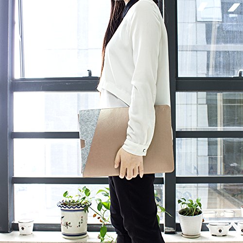 WALNEW Schlanke Leder MacBook Air 13 Zoll H  lle  MacBook Schutzh  lle  H  lle  Case  Cover  MacBook Pro Retina 13 Zoll H  lle mit Zwei-Taschen-Design