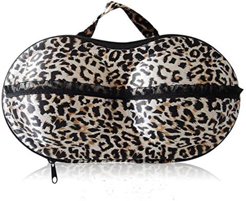 LifeJoy Protect Bra Underwear Lingerie Case Storage Travel Organizer Bag (Leopard)4 Bras in total,Different pattern is ok! The 5th will be given as a gift (random pattern)