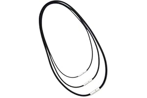 DILUSILK 3PCS Leather Necklace Set, 45cm, 50cm, 70cm Adjustable Leather Cord Necklaces for Men & Women, Waterproof & Durable Jewelry for All Outfits