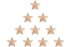 GURXI Insignia de Estrella Pin Broche Estrella de Oro Insignias de Broche de Metal Pin de Solapa para Mujeres y Hombres Decoración de Disfraces Manualidades de Bricolaje Seguridad Antideslizante 10Piezas