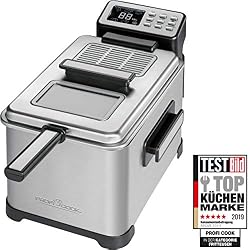 PROFI COOK PC-FR1088 - Friteuse en inox - 6 programmes - Ecran LCD - Capacité : 4 Litres d'huile - 2500 Watts