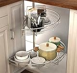 ♛Set 2 Körbe, verwenden Sie diesen ausziehbaren Finisher. Sie können den Platz in den Schrankecken voll ausnutzen, interne Gegenstände leicht entnehmen, ein hochwertiges Erscheinungsbild erzielen und den Komfort und die Schönheit Ihrer Familie verbessern