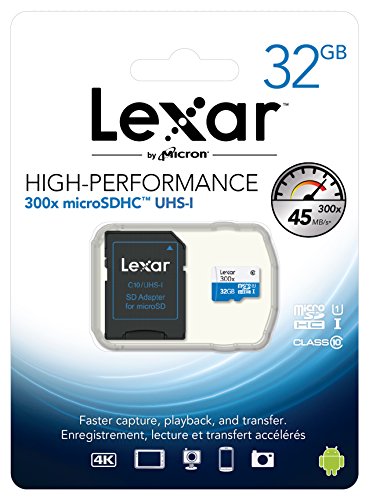Lexar 32GB microSDHC UHS-I 300x Speed (45MB/s) High Speed Flash Speicherkarte mit SD Adapter – LSDMI32GBB1EU300A - 3
