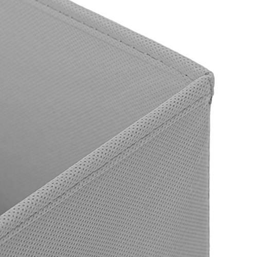 4x Aufbewahrungs Korb Hellgrau Faltbox 32 x 32 x 32 cm Regalkorb faltbar mit Deckel - 3