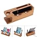 Produktbild Rokoo Bamboo Wood 3 in 1 Desktop Cell Phone Stand Docking Station For iPhone iWatch Apple Watch 38mm 42mm