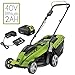 Price comparison product image Aerotek Cordless 40V Series X1 Lawnmower Lithium-Ion 2Ah Battery & Charger Included Cutting Width 370mm & 40 Litre Grass Collection Box