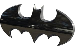 Fan Emblems Batman 3D Car Badge - 1989 Batwing Logo (Large Black Chrome: 90 x 186 x 5 mm)