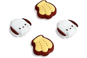 Kuitmor Lot de 4 capuchons de pouce pour Switch - Coque de joystick analogique Kawaii en silicone souple compatible avec Switch/OLED/Lite