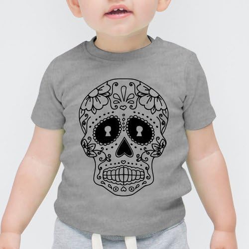 Mexican Day Of The Dead Sugar Skull Kids Toddler Baby Children Top Tee T-Shirt Shirt