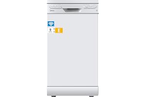 Midea SF 3.45NW PRO Geschirrspüler 45cm Freistehend & Unterbaufähig Weiß | 9 Maßgedecke, W