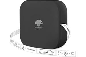 COLORWING Q30 Mini Impresora Térmica, Impresora Portátil Sin Tinta Compatible iOS Android, Impresora Bluetooth De Etiquetas para Casa Oficina Escuela - Negro
