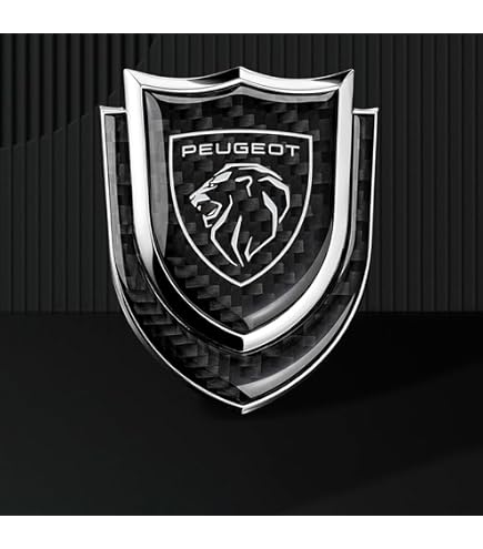 ISTOVO Auto Emblèmes pour Peugeot 308 2021 2020 2019 2018 2017,Métal Voiture Logo Badge Calandre Avant Couvercle Emblèmes Ornements Remplacement de l' emblème du Capot Accessoire de Voiture,Black