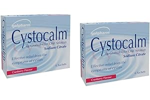 ESPICE Set of 2 Pack Cystitis Relief from Burning Pain, Cystocalm 12 Sachets 4g Granules Cranberry