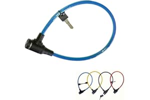 MASTER LOCK Cable Antivol Vélo [65 cm Câble] [Clé] [Extérieur] [Couleur Aléatoire] 8169EURDPRO - Idéal pour Vélo, Vélo Electrique, Skateboard, Poussettes, Tondeuses et autres Equipements
