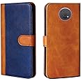 Pinaaki Enterprises Nokia G10 Flip Case | Premium Leather Finish Flip Cover | with Card Pockets | Wallet Stand |Complete Protection Flip Cover for Nokia G10 Beige
