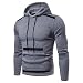 Produktbild Selou Herren Herbst Winter rote Pullover Einfarbige männliche Wachstumshülse Lässiges lockeres Sweatshirt Klassischer Hoodie Dickes Hemd T-Shirt Pocket Jungen Shirt Dunkle Sportbekleidung