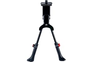 Stormshopping Bike Kickstand Adjustable Aluminium Alloy Stationary Bike Stand For Adult Electric Bicycles,Double Leg Non-Slip Center Mount Kickstand For Adult Bike Fit 24-29inch Heavy-Duty Cargo Bike