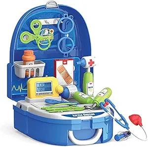 Brahmams 2 in 1 Doctor Kit Toy for Kids, Doctor Roleplay Medical Backpack Pretend Play Set, Simulation Props, Gift for Boys Girls 3-8 Years Old Kids