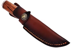 MIOYOOW Fodero per coltello in pelle, fondina per coltello dritto Custodia per coltello da cintura per coltello per caccia, tempo libero e cucina