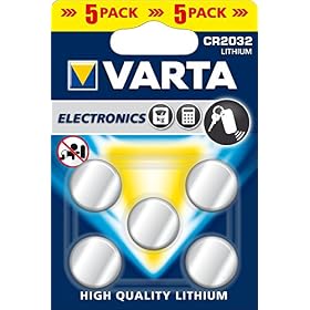 VARTA Piles Bouton CR2032, lot de 5, Power on Demand, Lithium, 3V, emballage sécurisé pour les enfants, pour petits appareils électroniques – clés de voiture, télécommandes, balances