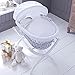 Izziwotnot White Gift Wicker Moses Basket, Soft Grey