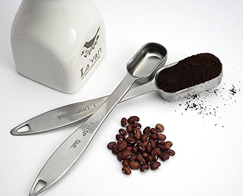 Edelstahl Messlöffel, KOBWA Messlöffel Set aus 18/8 Edelstahl zum Messen von flüssigen und trockenen Zutaten, großer Helfer für Zuhause Kochen und Backen-Kommen Sie mit 6 verschiedenen Größen - 6