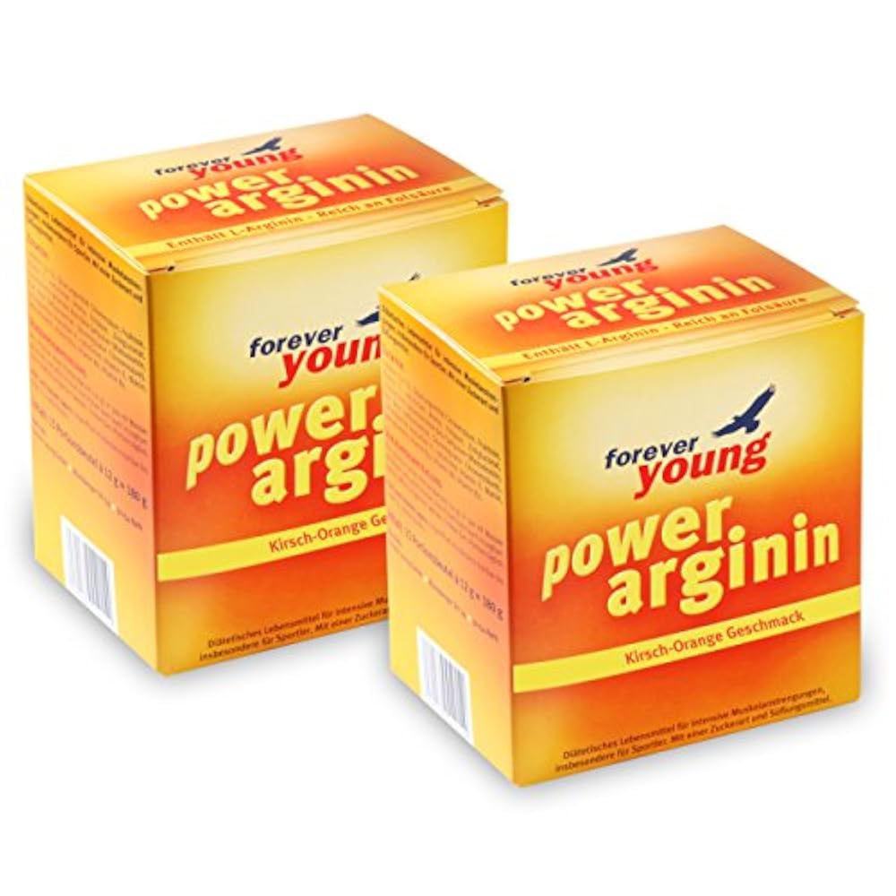 Forever Young Power Arginin, 2x 30 Beutel à 12g, Kirsch-Orange