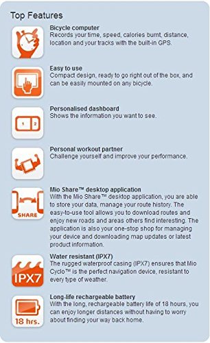 Mio Gps Fahrradcomputer Cyclo 100, weiß, 10560100 - 2